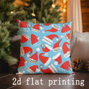 Christmas-themed Pillow Covers by Axyaa - Perfect for Sofa, Bedroom, Car, Rectangular Cushion