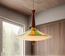 Axyaa Wooden Copper Pendant Lamp for Home Decor