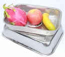 Axya Stainless Steel Colander Basket for Kitchen Sink - Rectangle Vegetable Fruit Washing Utensil