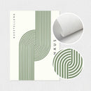 Green Bauhaus Geometric Canvas Print Set for Bedroom & Living Room Decor by Axyaa