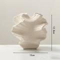 Axyaa Geometric Petal Porcelain Vase for Flower Arrangement and Home Decoration