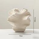 Axyaa Geometric Petal Porcelain Vase for Flower Arrangement and Home Decoration