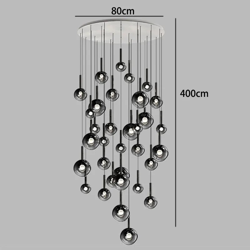 Axyaa Nordic Stair Chandelier Living Room Dining Pendant Ceiling Light Home Indoor Lighting