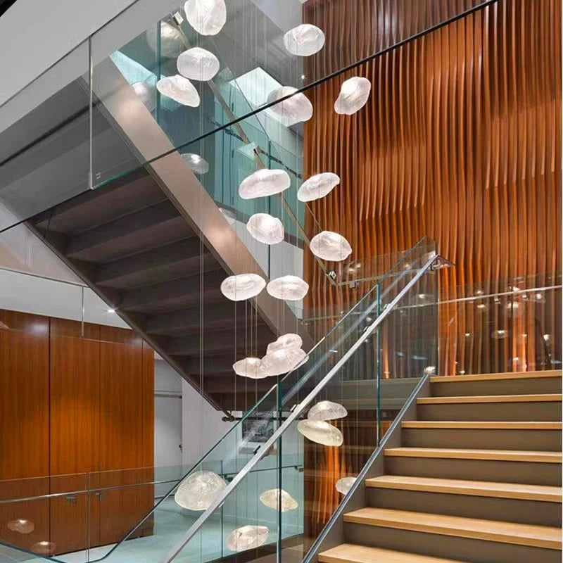 Axyaa Nordic Stair Chandelier Pendant Lights Ceiling Light for Living Room Bedroom and Dining Room