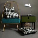 Axyaa Checkerboard Houndstooth Pillowcase 30x50/45/50cm - Nordic Tufted Black White Cushion Cover