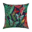 Axyaa Linen Butterfly Flower Sofa Cushion Cover 45*45 - Home Decor Printed Pillow Case