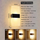 Axyaa LED Motion Sensor Wall Lamp, Acrylic Lighting, Touch Switch, Modern Interior Decor