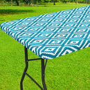 Axyaa Waterproof Flannel-Backed Vinyl Picnic Table Cloth for Indoor and Outdoor Dining