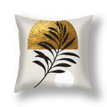 Black Gold Sun Cushion Cover Vase - Axyaa Home Pillowcase Square Cushions