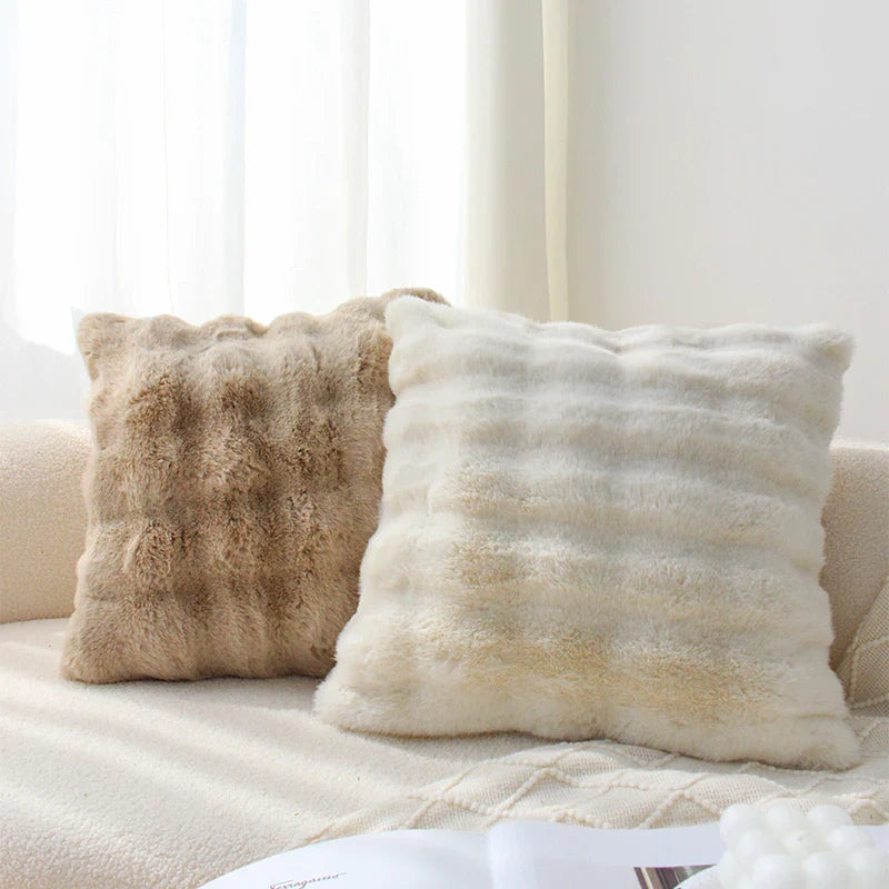 18x18in Plush Cushion Cover for Couch, Sofa & Bedroom by Axyaa