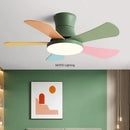 Axyaa Modern Nordic Ceiling Fan Light 5-Leaf LED Children Bedroom Decor
