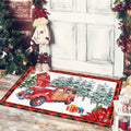 Christmas Dwarf Print Floor Mat for Living Room and Balcony Decoration by Axyaa