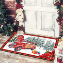 Christmas Dwarf Print Floor Mat for Living Room and Balcony Decoration by Axyaa