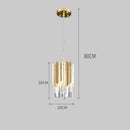 Axyaa Gold Crystal Pendant Lamp: Modern Bedroom LED Lighting for Bar, Kitchen & Restaurant