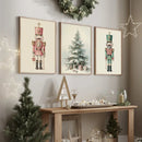 Axyaa Nutcracker Soft Christmas Canvas Wall Art Set