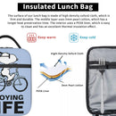 Axyaa Bicycle Merch Lunch Tote Bag Insulated Thermal Cooler Bento Box