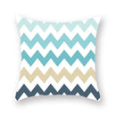 Axyaa Teal Blue Geometric Cushion Cover for Home Sofa Decor