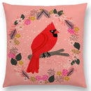 Axyaa Bird-Floral Teacup & Lepidoptera Cushion Cover for Decor & Sofa