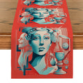 Axyaa Geometric Abstract Table Runner: Elegant Dining Table Decor for Kitchen Parties