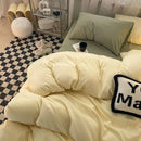 Axyaa Solid Purple Bedding Set - Soft Polyester Bed Linen Twin Queen Full Size