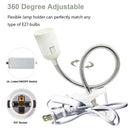 Axya 360° Flexible Desk Lamp Holder with Clip-On Base and On/Off Switch