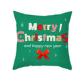 Axyaa Christmas Elk Santa Claus Cushion Cover Home Decor Square