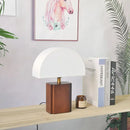 Axyaa Wood Base Wabi-sabi Living Room Lamp