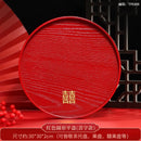 Axyaa Wooden Chinese Wedding Tray Set Home Decor Chopsticks Dry Tea Tray