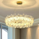 Axyaa Crystal Chandelier: Luxury Living Room & Dining Room Pendant Light