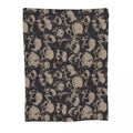Axyaa Grunge Skulls Pattern Fleece Throw Blanket, Soft & Warm Bedspread