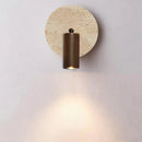 Axyaa Rotatable LED Wood Wall Sconce, Retro Stone Design, Stone Background, Indoor Room Decor