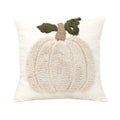 Axyaa Plush Pumpkin Embroidered Cotton Pillow Cover for Halloween Decor