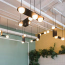 Axyaa Glass Ball Geometric Chandelier for Kitchen Table Decor