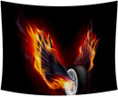 Axyaa Angel Wings Tapestry: Black & White Boho Trippy Hippie Wall Hanging