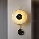 Axyaa Marble Shell Wall Lamp: Retro Minimalist LED Indoor Lighting for Living Room, Bedroom