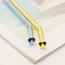 Axyaa Glass Straw Set - 4pcs Milk Tea Juice Cocktail & Brush, Bar Accessories