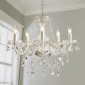 Axyaa Elegant K9 Crystal Glass Chandelier Pendant - 5 Light Modern Contemporary Fixture