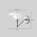 Axyaa Glass Wall Lamp: Danish Design, E27 Light for Bedroom, Living Room & Corridor