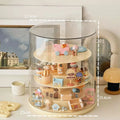 Axyaa Doll Storage Display Rack: Dustproof 360° Rotation Showcase for Action Figures