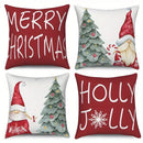 Axyaa Christmas Gnome Holly Jolly Pillow Cover for Sofa, Bedroom, Car