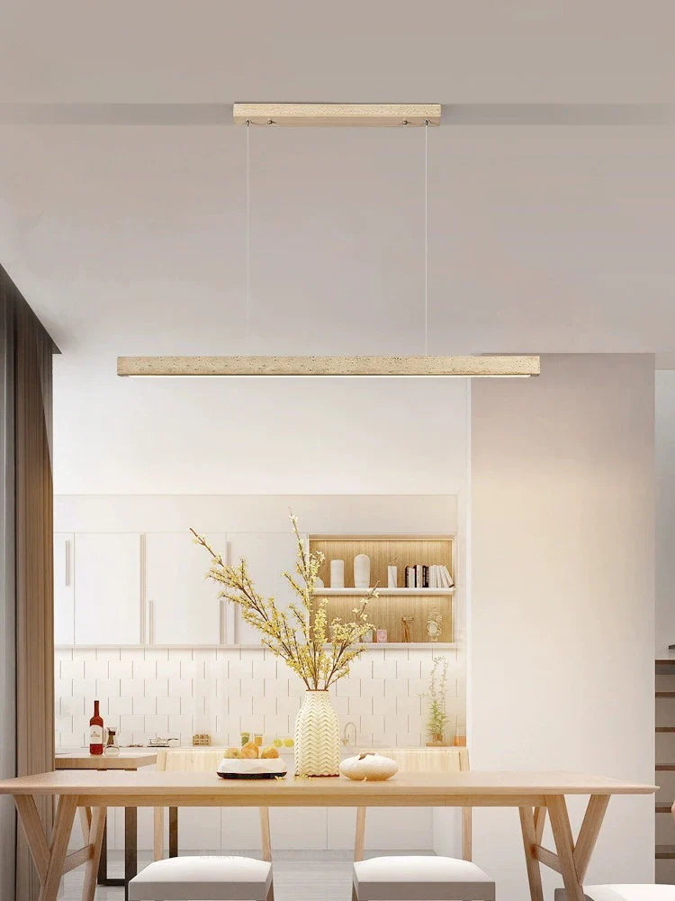 Axya Stone Long Strip LED Pendant Chandelier for Office and Home