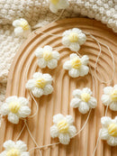 Axyaa Flower Garland: Boho White & Yellow Wall Hanging for Home Decor & Weddings