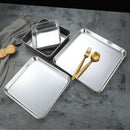 Axyaa Stainless Steel Square Baking Pan Dessert Tray Kitchen Storage Tools