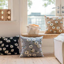Axyaa Floral Soft Black Grey Beige Pillow Cover 45x45cm for Home Decoration