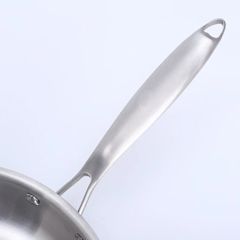 Axyaa Stainless Steel Non-Stick Frying Pan, Thick Flat Bottom Omelet Pan