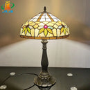 Axyaa Tiffany Style Stained Glass Table Lamp - 12 Inch Alloy Base Lighting
