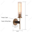 Axyaa LED Copper Wall Lamp for Modern Living Room Bedroom Lighting