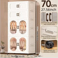 Axyaa Double-Door Foldable Wardrobe - Large Capacity Clothes/Quilts Storage, Bedroom/Living Room