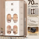 Axyaa Double-Door Foldable Wardrobe - Large Capacity Clothes/Quilts Storage, Bedroom/Living Room