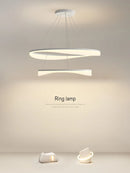 Axyaa Modern LED Circle Pendant Lights Dimmable Chandelier for Living Room Bedroom Home